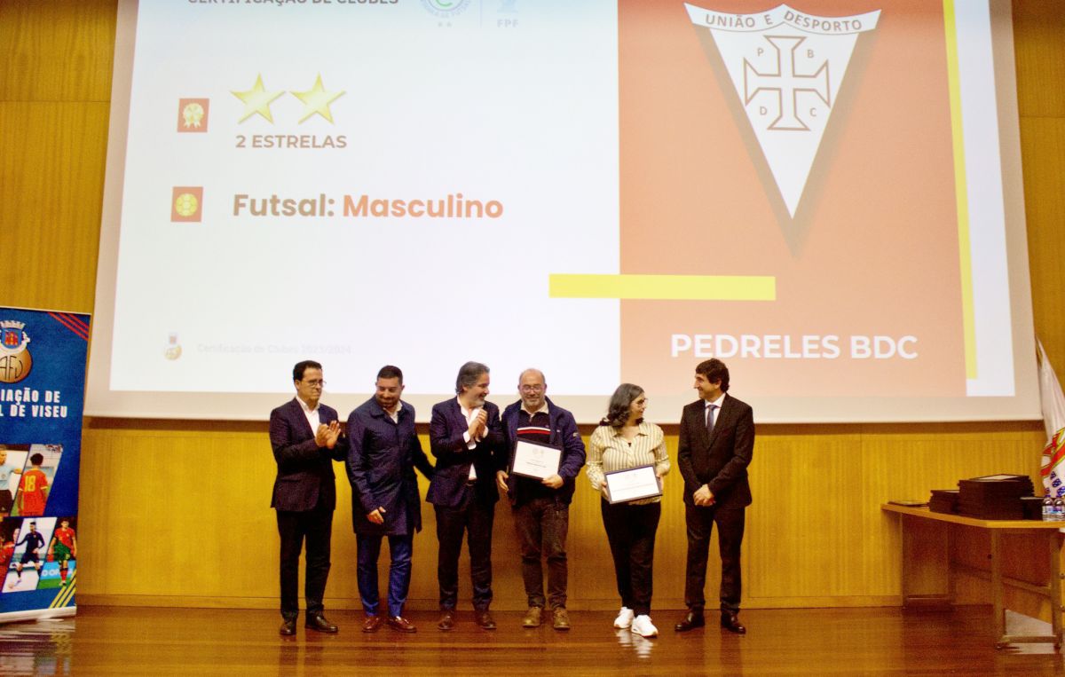 Pedreles Beira Dão Clube certificado com duas estrelas pela FPF na época 2023/2024