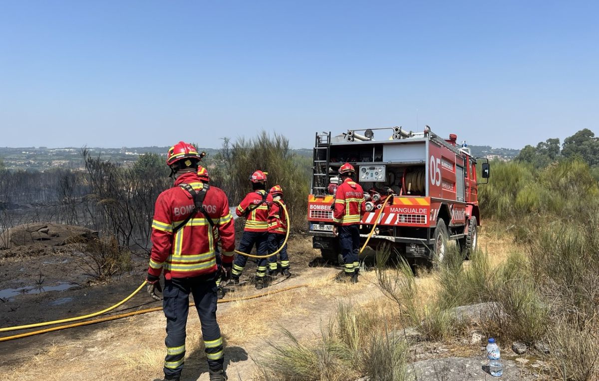 Incêndio em Cunha Baixa mobiliza mais de 100 operacionais